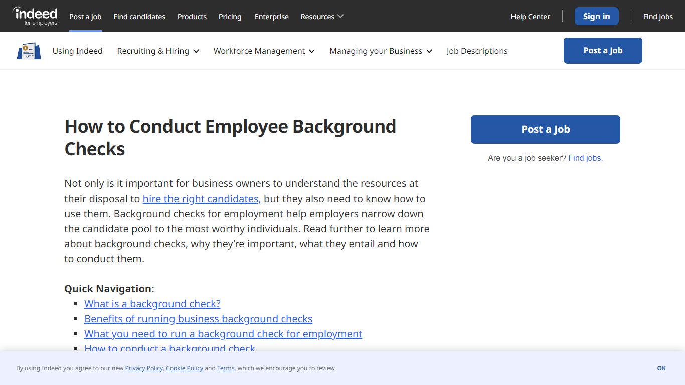 How to Conduct Employee Background Checks - Indeed